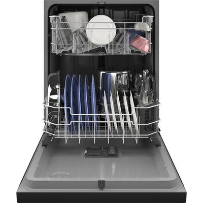 24 in. Black Front Control Built-In Tall Tub Dishwasher with Steam Cleaning and 52 dBA
