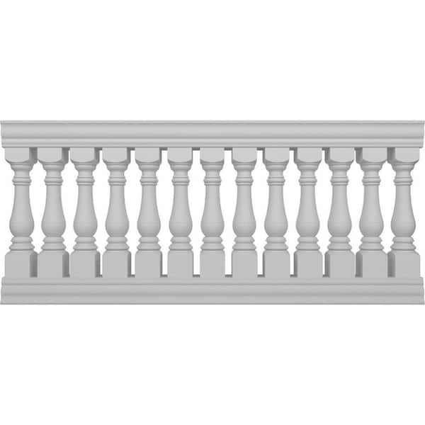 Ekena Millwork Fiberthane Bradford Balustrade 84 in. L x 40 in. H Fiberglass Railing Kit