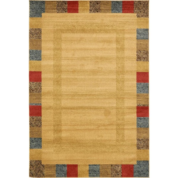 Unique Loom Fars Valencia Beige 6' 0 x 9' 0 Area Rug