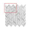 sunwings Chevron Carrara White 6 in. x 6 in. Polished Natural Marble Floor and Wall Mosaic Tile (0.25 sq. ft.) SCHEV-CAR-SP