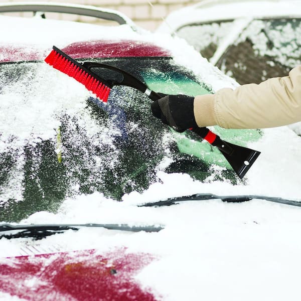 39 Ice Scraper And Extendable Snow Brush For Car Windshield With