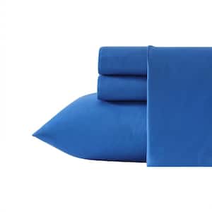 Highland Chill 4-Piece True Blue Temp Regulating Microfiber Full Sheet Set