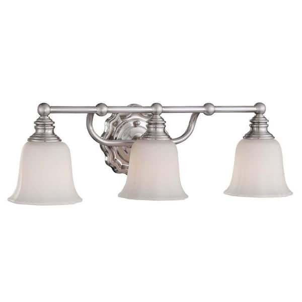 Home Decorators Collection Lamport 3-Light Brushed Nickel Bath Light