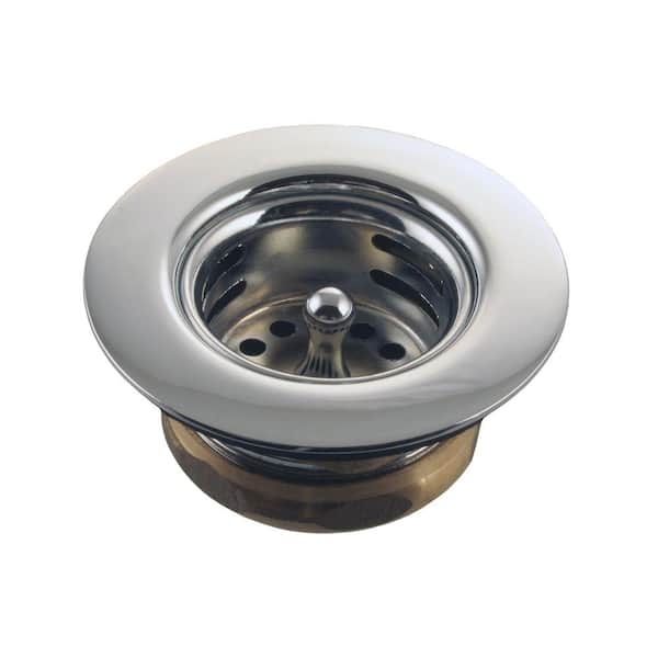 Westbrass 2-5/7 in. Brass Post Strainer in Polished Chrome