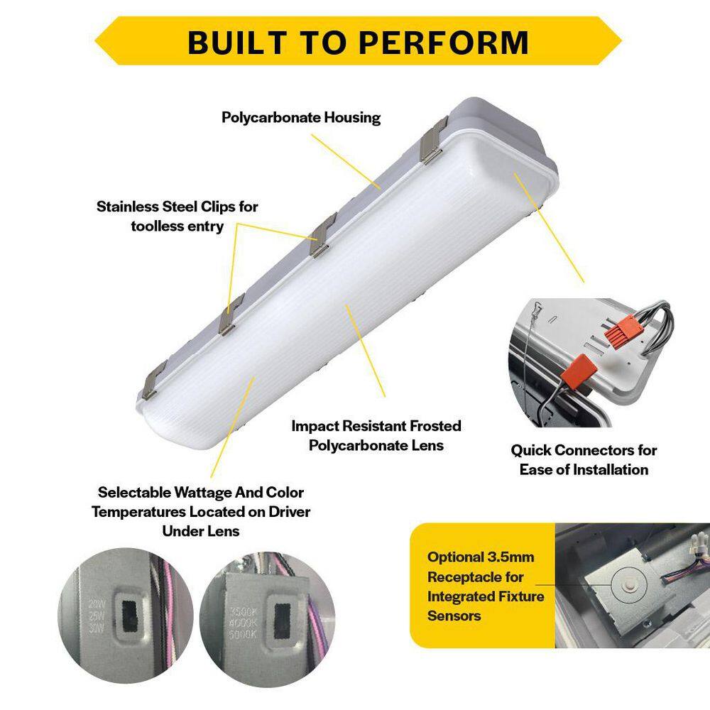 LED Controls Ready Linear Vapor tight 2FT Selectable Lumen & CCT 2780-4083LM (20W-30W) 35K- 40K-50K 3.5mm price history on PriceWatchPro