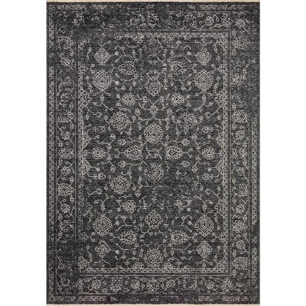 Vance Black/White 2 ft. 7 in. x 10 ft. Traditional Fringed Runner Area Rug