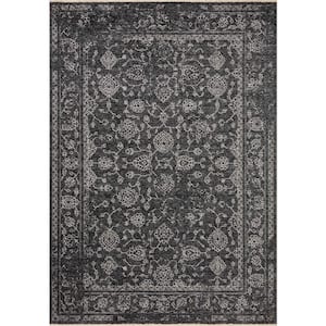 Vance Black/White 12 ft. x 16 ft. Traditional Fringed Area Rug