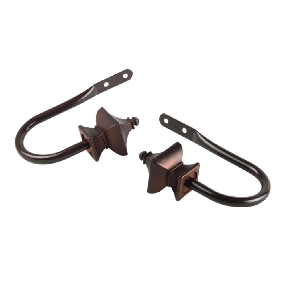 Esta Decorative Cocoa Steel Hook Curtain Holdback (Set of 2) price history on PriceWatchPro
