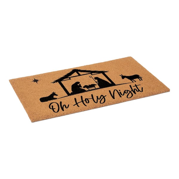 Holy Night Nativity 24 in. X 36 inIndoor Outdoor Door Mat