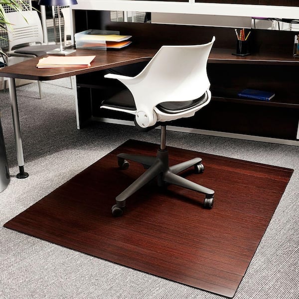Bungalow Flooring Bamboo Desk Chair Mat - Camel - 3' x 4