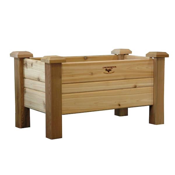 Gronomics 34 in. x 18 in. Unfinished Cedar Planter Box