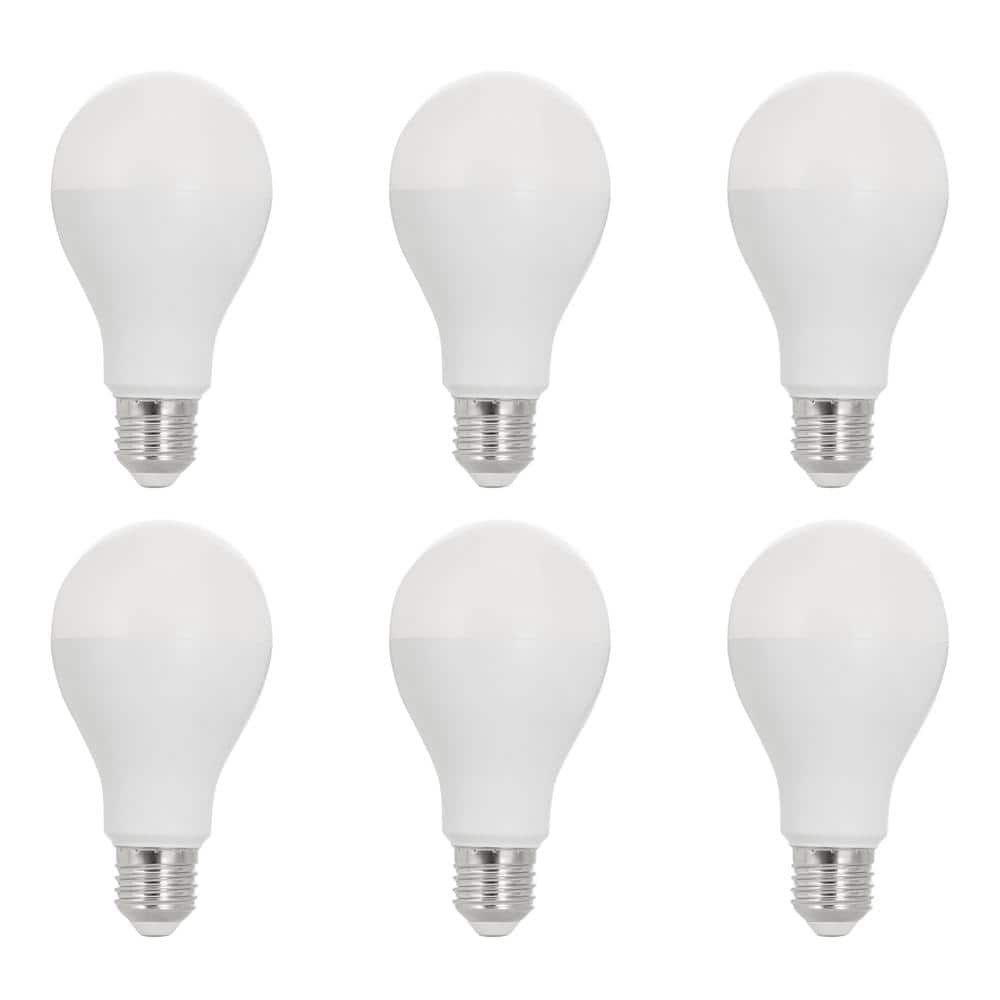150-Watt Equivalent A21 2600-Lumen Dimmable Medium E26 Base LED Light Bulb in Daylight 5000K 6-Pack price history on PriceWatchPro