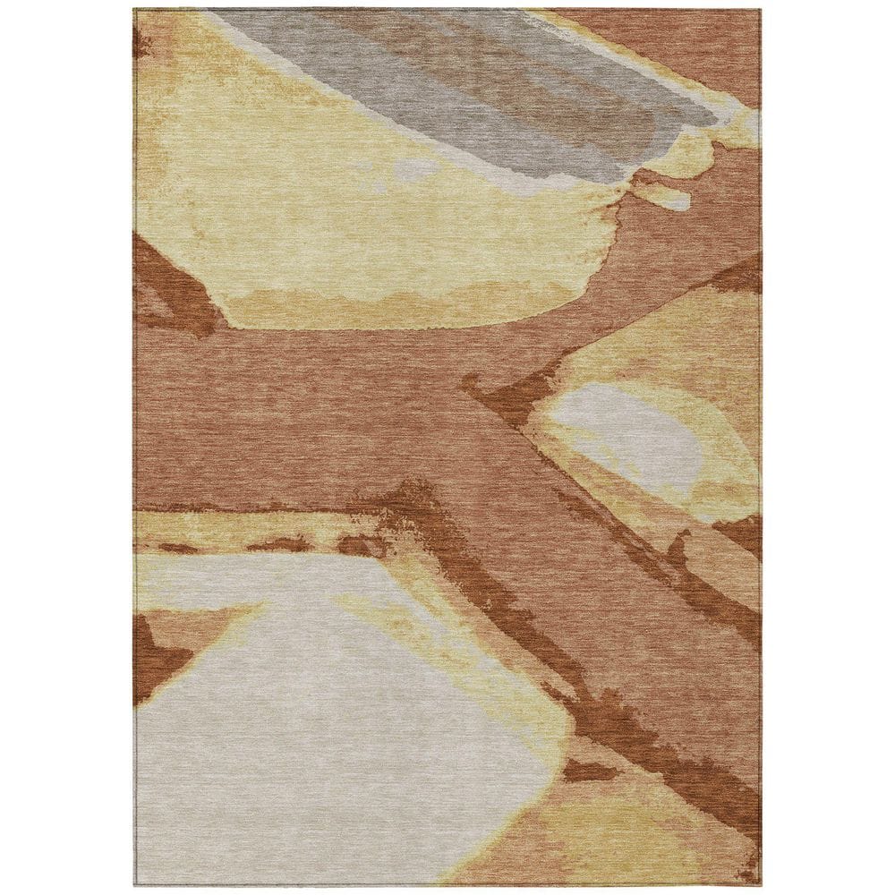 Chantille Machine Washable Indoor/Outdoor Abstract ACN2571 Paprika 3 ft. x 5 ft. Area Rug price history on PriceWatchPro