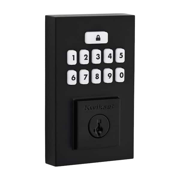 Kwikset SmartCode 260 Contemporary Matte Black Keypad Single Cylinder ...