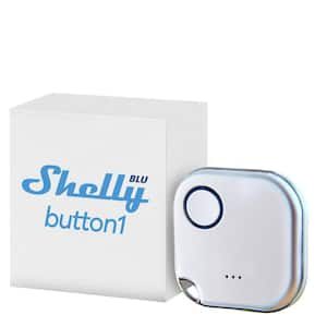 BLU Button1 White, Bluetooth Controlled Action and Scene Activation Button, Long Range Multi-Click Trigger (Pack of 2)