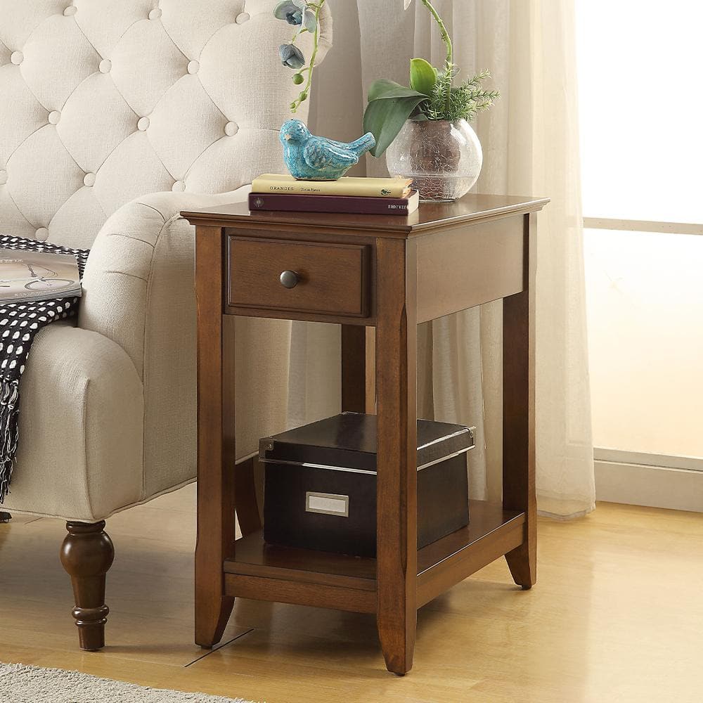 Bertie Walnut Storage Side Table - thumbnail 9