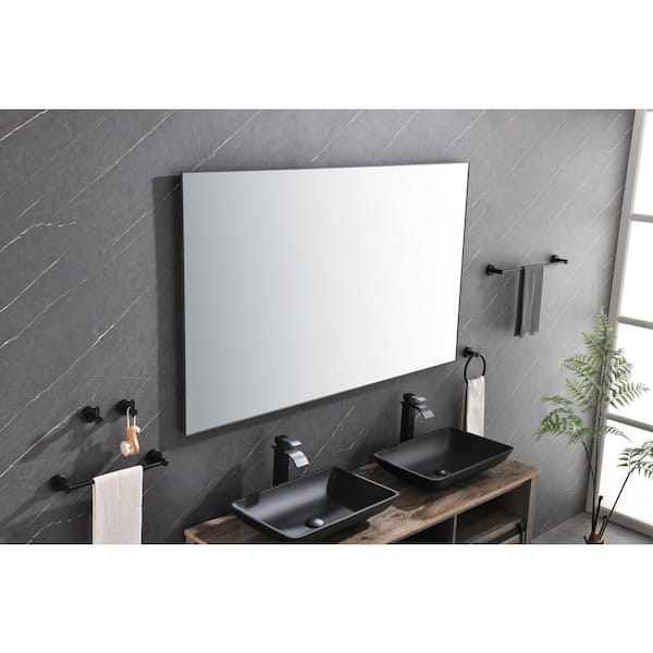 TOOLKISS 60 in. W x 36 in. H Rectangular Frameless LED Light Anti-Fog Wall  Bathroom Vanity Mirror with Backlit and Front Light TK19289 - The Home Depot