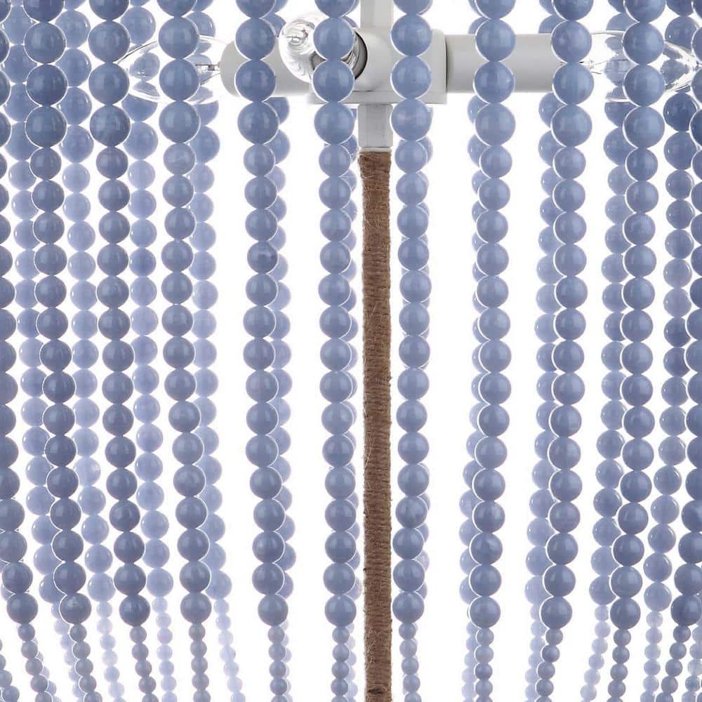Budapest Luxury Boho Chic Blue Beaded 3-Light Pendant