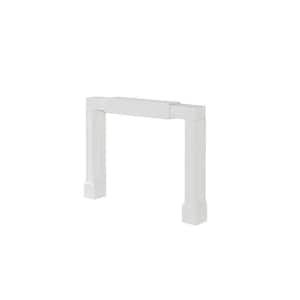 37 in. - 69 in. x 42 in. - 48 in. Premium White MDF Adjustable Opening Full Surround Fireplace Mantel