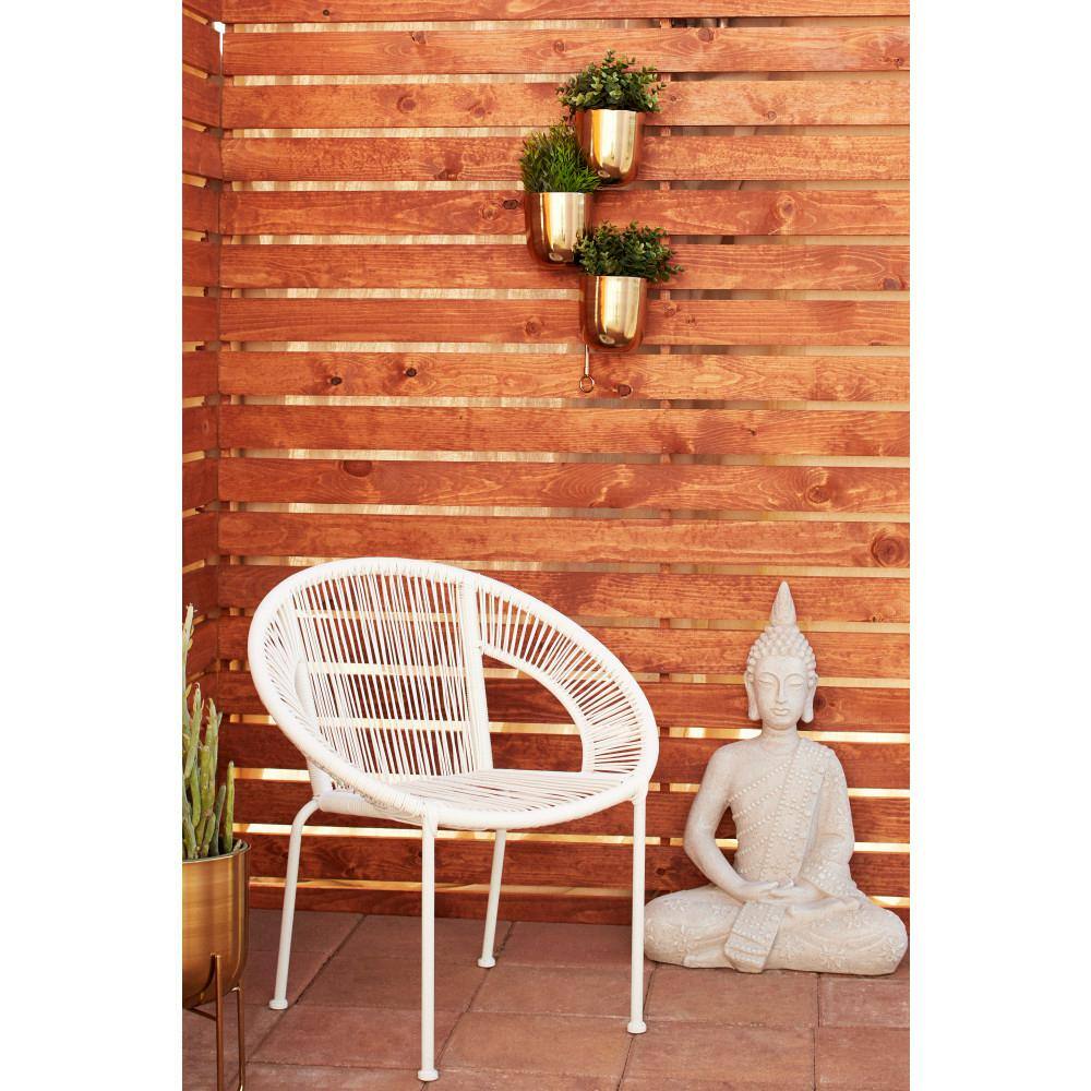 Gold Metal 3-Tier Indoor/Outdoor Hanging Wall Planter