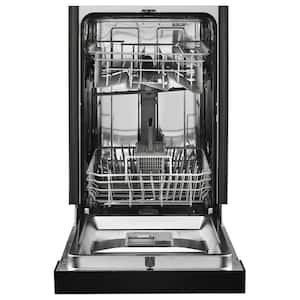 18 in. Front Standard Built-In Dishwasher in Black with 5-Cycles 50 dBA