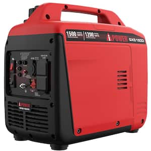 1500-Watt Recoil Start Gasoline Powered Ultra-Light Inverter Generator with 60cc OHV Engine and CO Sensor Shutdown