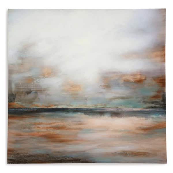 Signature DESIGN BY ASHLEY Weatheridge Unframed Abstract Art Print Wall Art 35 in. x 35 in.