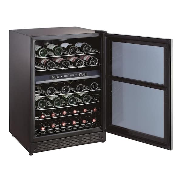 44 Bottle Dual Zone Wine Cooler in Stainless Steel