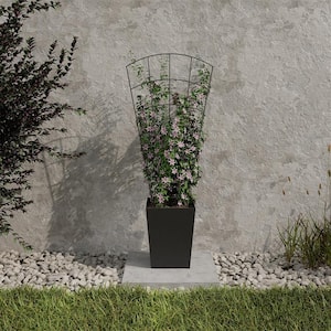 39 in. H Pewter Metal Pot Trellis