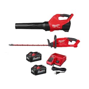 M18 FUEL 120 MPH 500 CFM 18V Brushless Cordless Handheld Blower w/Two 6.0 Ah Batteries, 24 in. Hedge Trimmer, Charger