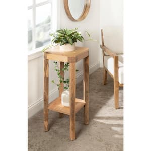 Talcott 12.00 in. Natural Square Solid Wood End Table