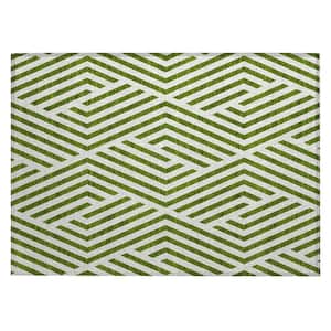Chantille ACN550 Olive 1 ft. 8 in. x 2 ft. 6 in. Machine Washable Indoor/Outdoor Geometric Area Rug