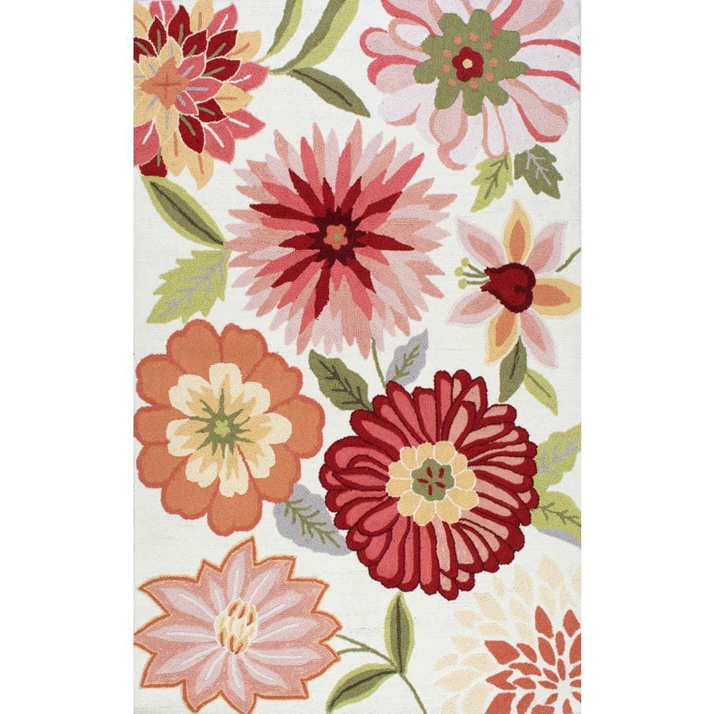 nuLOOM Palm Springs Country Floral Pink 5 ft. x 8 ft. Area Rug