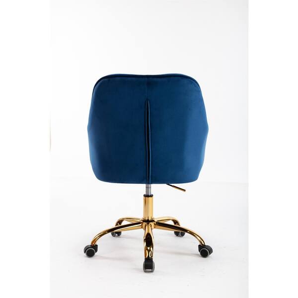 navy desk chair with gold legs