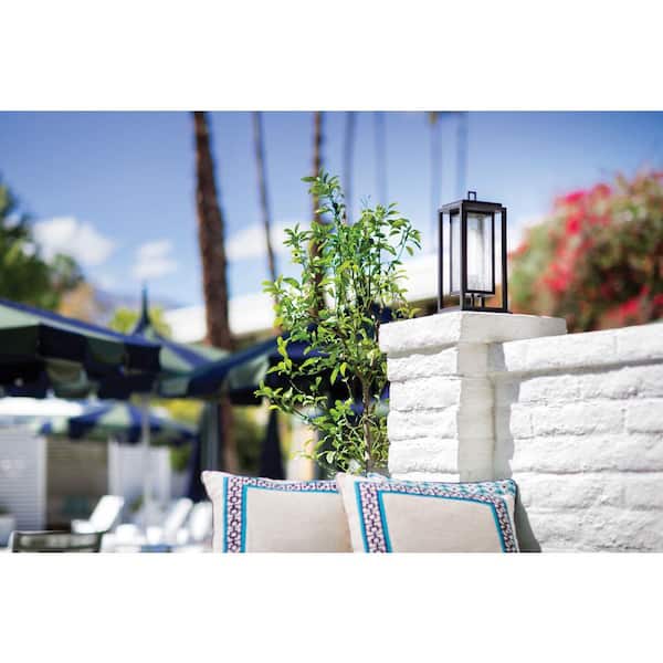 Republic 16.5 in. 1-Light Oil Rubbed Bronze Low Voltage Outdoor Pier Mount Light