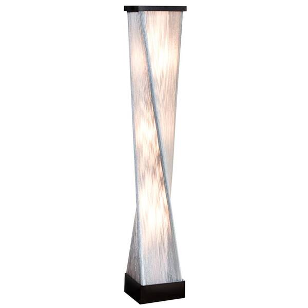 NOVA of California Torque 54 in. Dark Brown 3-Light Dimmable Standard Floor Lamp for Living Room with Linen Hexagon Shade