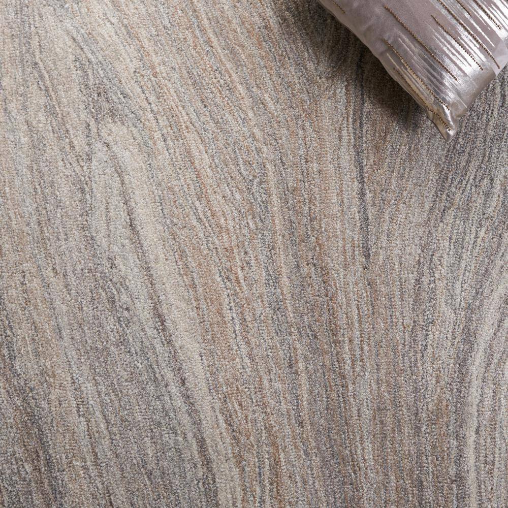 Elysian Abstract Gray Wool Runner Rug, 2'3" x 8', Hand-Tufted
