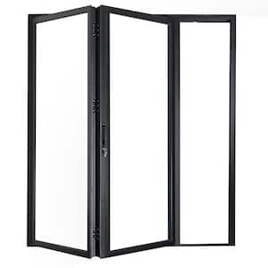 TEZA DOORS Teza 85 Series 72 in. x 80 in. Matte Black Left to