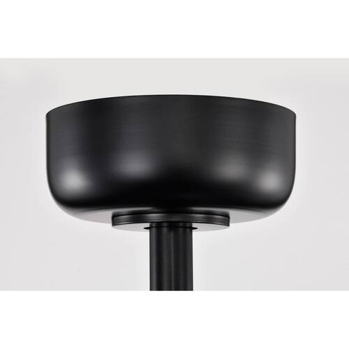 Maeve 17.3 in. 4-Light Indoor Black Finish Ceiling Fan with Light Kit Lighting