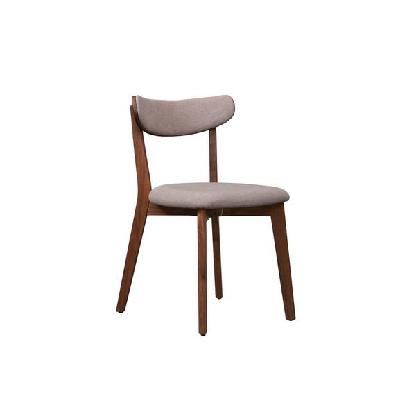 Nyhus Mid Century Style Solid Wood Dining Side Chair with Fabric Seat ...