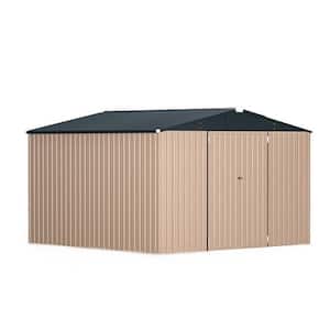 フルハウス Sizzim 10 ft. W x 8 ft. D Metal Storage Shed with Lockable Double