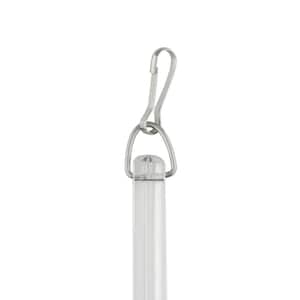 48 in. Fluted Clear PVC Baton with Metal Snap