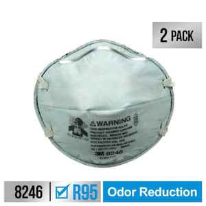 8246 R95 Household Bleach and Cleaner Odor Disposable Respirator Mask (2-Pack)