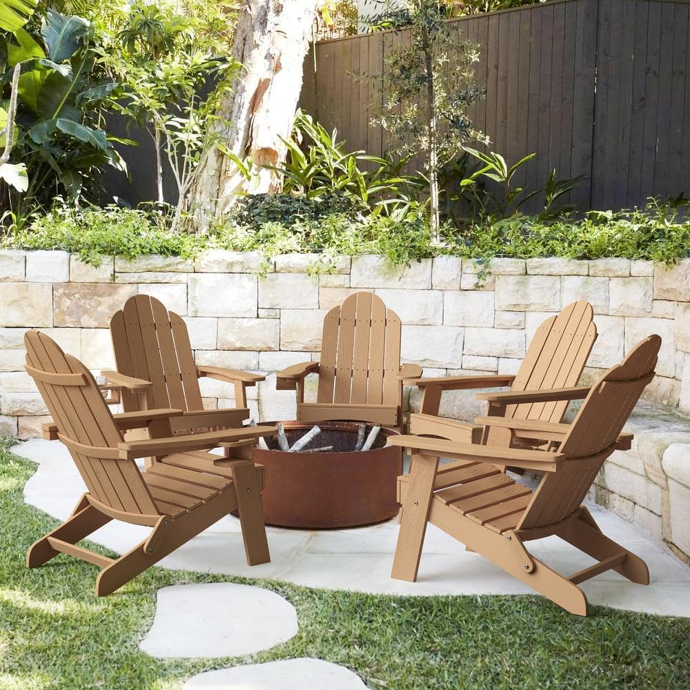 Reviews for LUE BONA Recycled Brown HDPS Folding Plastic Adirondack
