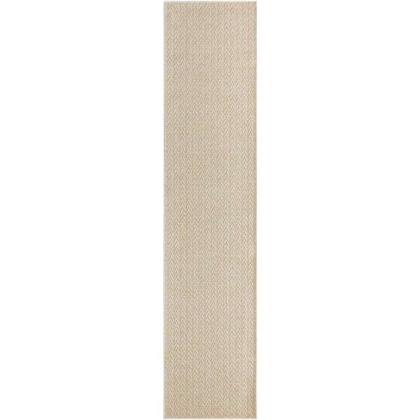 Tulum Cream 2 ft. x 10 ft. All-Over Design Contemporary Runner Area Rug