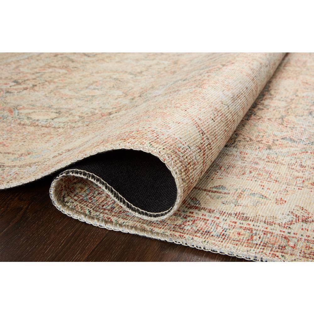 Adrian Ivory and Apricot Stain-Resistant Synthetic Area Rug