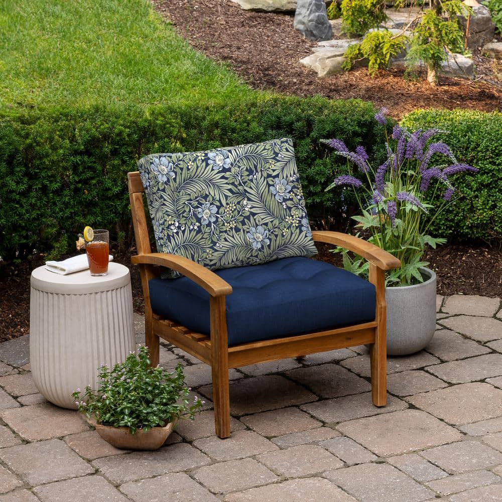 Sapphire Morrison Floral Deep Seat Cushion Set with Polyester Fill