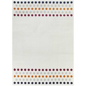 Dots Magenta 5 ft. 3 in. x 7 ft. Dots Area Rug