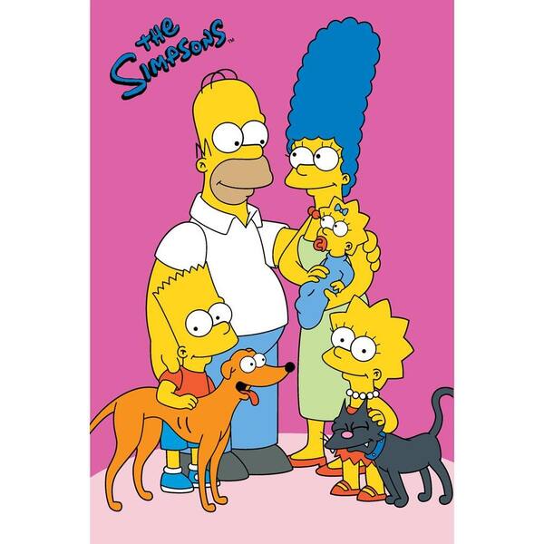 Fun Rugs The Simpsons Loving Family Multi Colored 39 in. x 58 in. Area Rug-DISCONTINUED