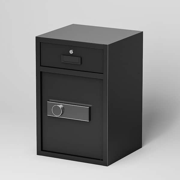 3.12 cu. ft Business Coin Steel Security Safe with Electronic Code Lock, 2 Emergency Keys, Waterproof, Black